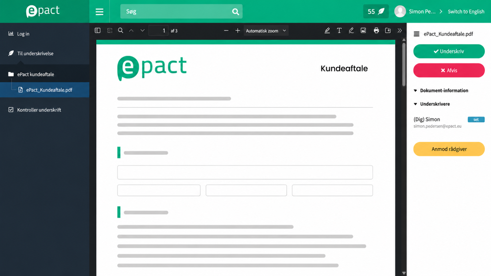 Digital underskrift i ePact Sign