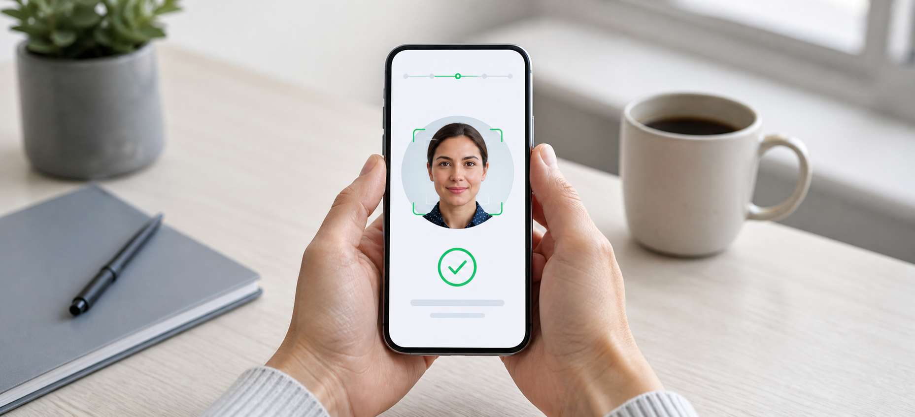 Identitetsverifikation på en mobiltelefon